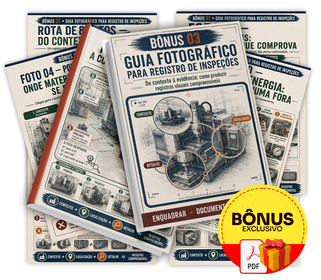 Mockup do bônus Guia Fotográfico para Registro de Inspeções