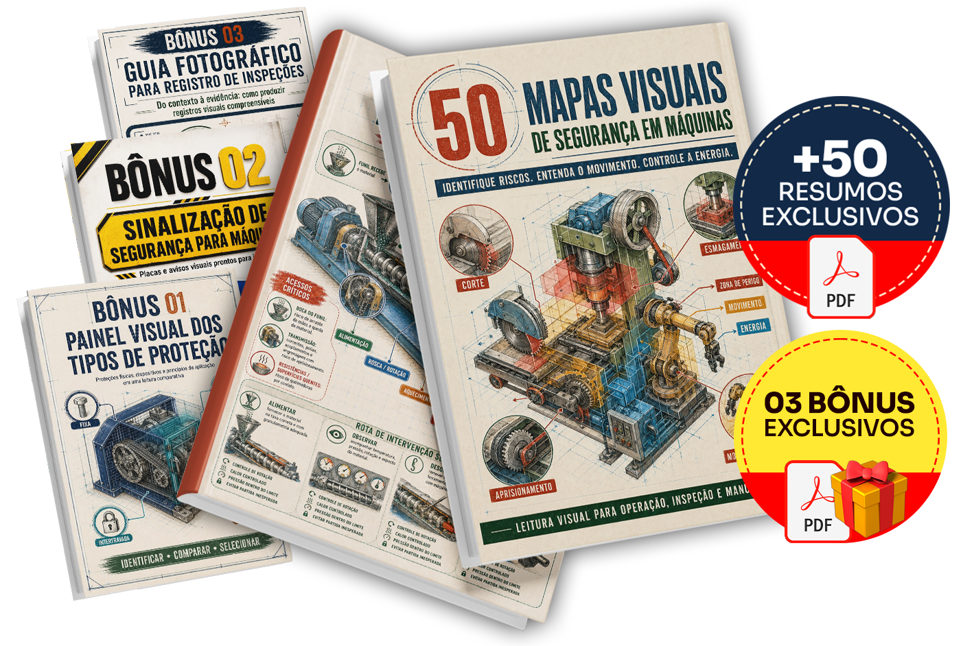 Mockup do Plano Completo com os três bônus