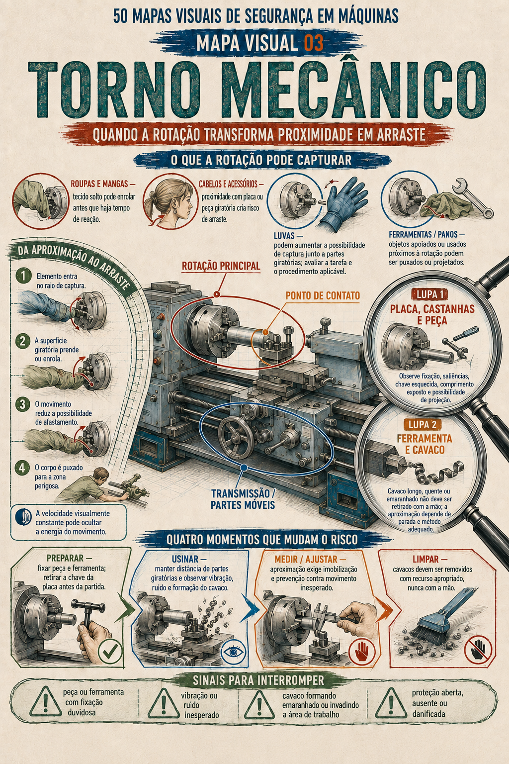 Prévia do resumo visual sobre torno mecânico